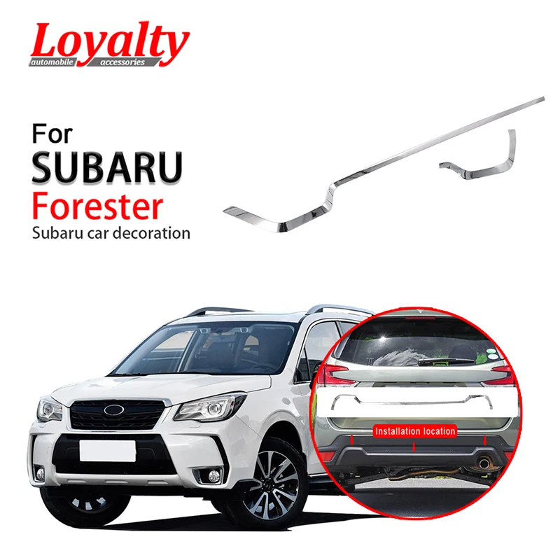 PROD 32976257917 Loyalty for Subaru Forester 2019 Upper Rear Bumper
Strip Trim Cover Chrome Silver Stickers Car Accessories