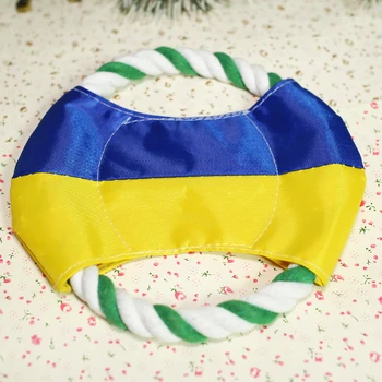 

17cm Durable Dog Toys Canvas Cotton Rope Toy Pet Dog Flying Discs Toy Dog Outdoor Training Interactive Puppy Toy