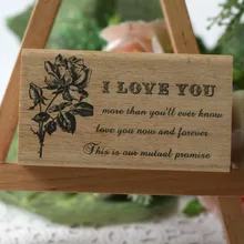Высокое качество i love you rose stempel diy открытка или Закладка Скрапбукинг штамп, красивые деревянные и резиновые штампы carimbo