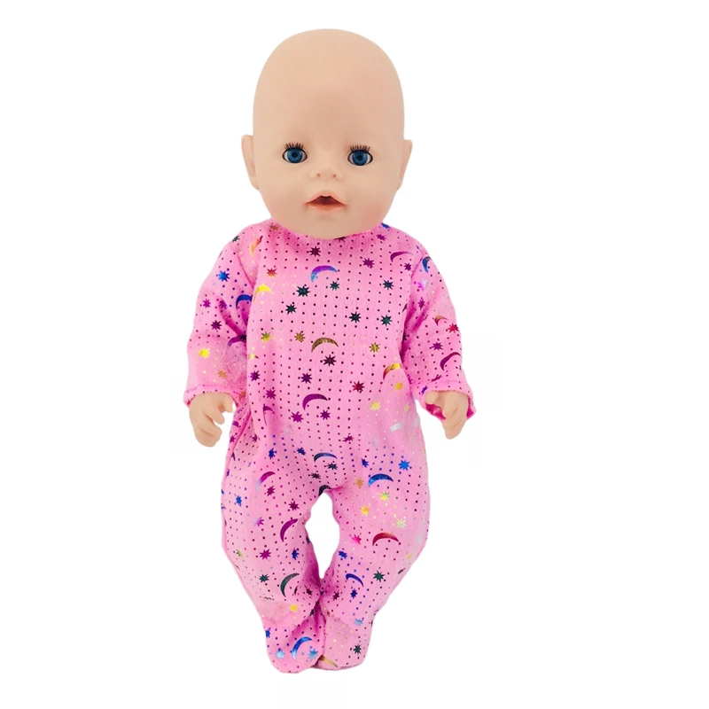 

Fit 18 inch 43cm Born New Baby Clothes For Doll Girl Moon Star Unicorn Mermaid Clothes Accessories For Baby Birthday Gift