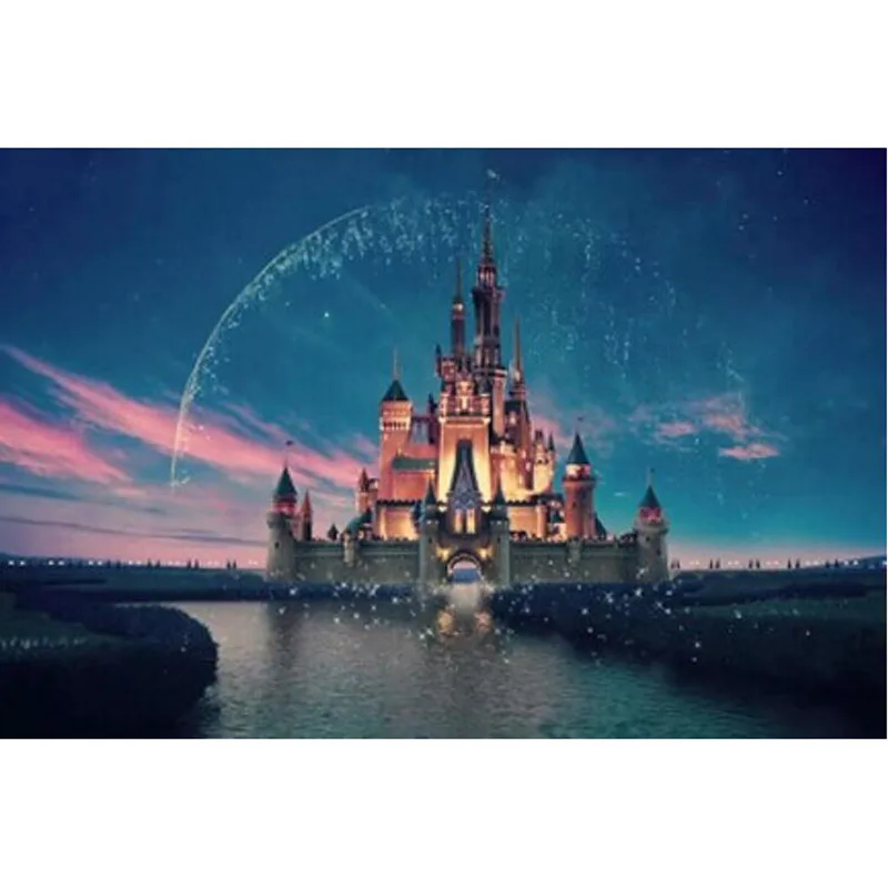 

5D Diy round Diamond Painting Starry sky Cross-stitch Diamond Embroidery Castle Square drill Scenery Mosaic Home Decor v1765