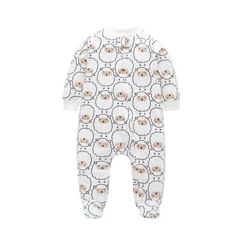 

COSPOT Newborn Footies Jumpsuit Kids Footed Jumpsuit Bebes Autumn Sheep Printed Body Suit Baby Girl Clothes Boys Clothes 0-1T 25