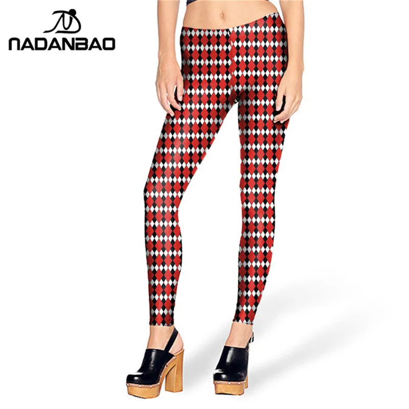 2016 New Arrival leggins White Red font b TARTAN b font leggins Printed Women Leggings KDK1461