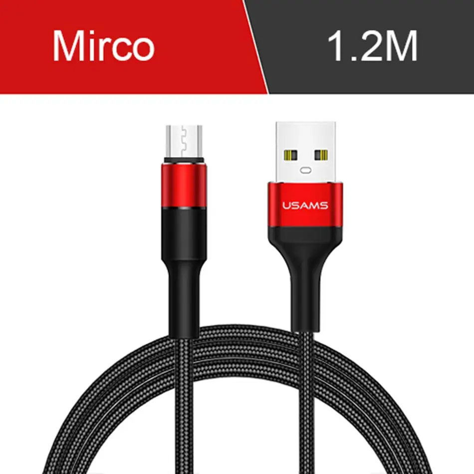 USAMS 3 в 1 USB кабель type C кабель для samsung s9 plus Micro usb кабель для зарядки для iPhone X 8 7 6s Plus 5 5S SE 5c C кабель