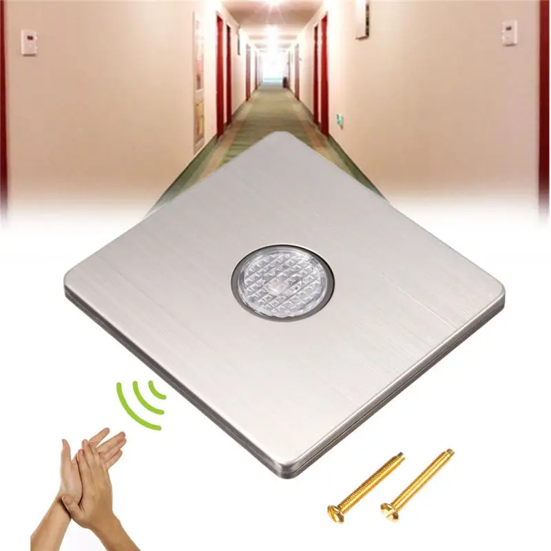 

Newest 220V 89x86x38mm Wall Mount Voice Light Sensor Switch Sound & Light Controlled Delay Switch Promotion Price