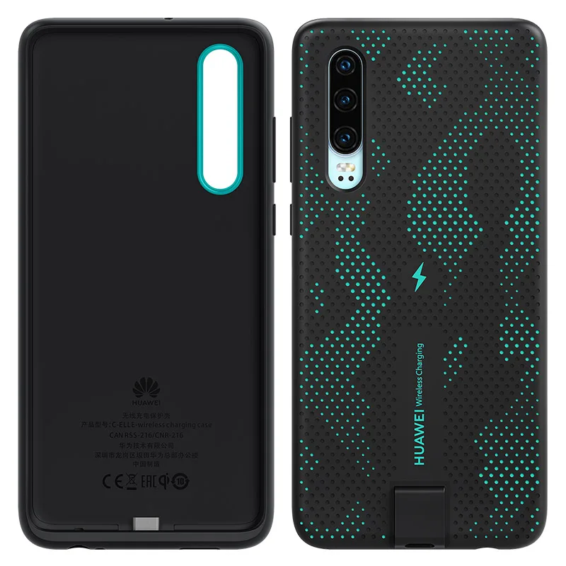 CNR216 UVT Qi 10 Вт HUAWEI P30 беспроводной зарядный чехол Магнитная Задняя крышка поддерживает автомобильное крепление ELE-L09/L29 - Цвет: Sparkle Blue