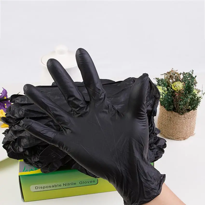 Buy Tattoo Gloves 100PCS Medium Nitrile Tattoo Gloves Disposable Soft Black