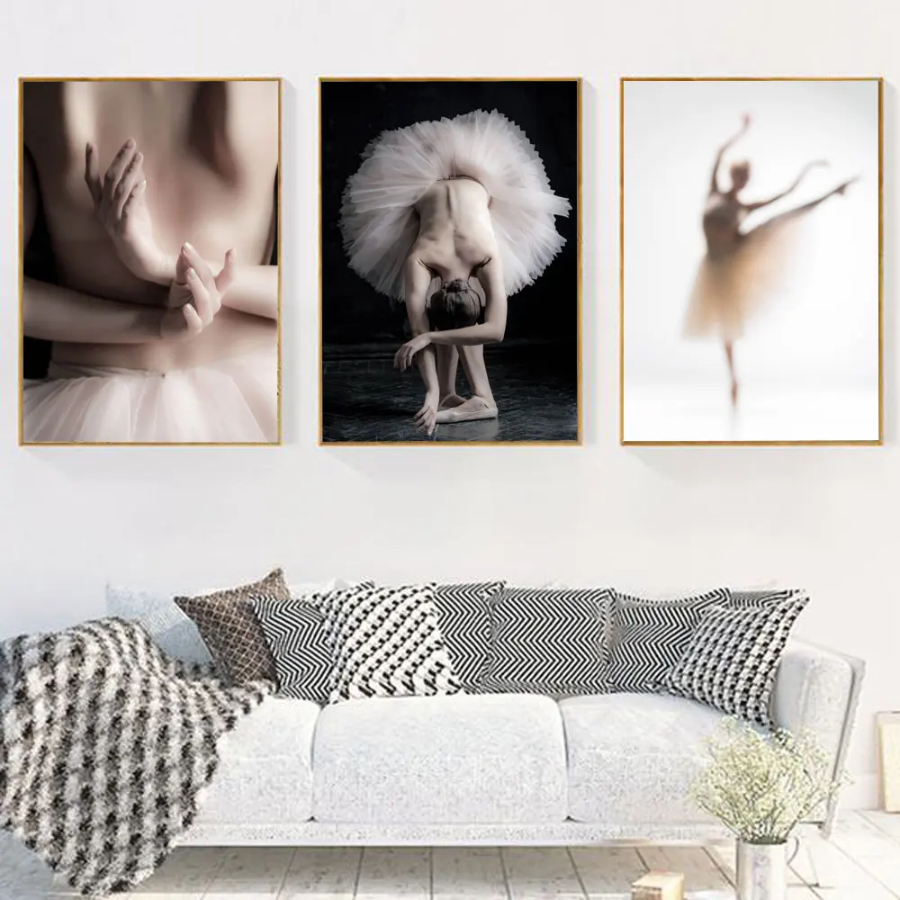 

Scandianvian Princess Posters and Prints Ballet Girl Wall Art Nordic Style Painting Pictures for Girls Kids Room Home Decoration