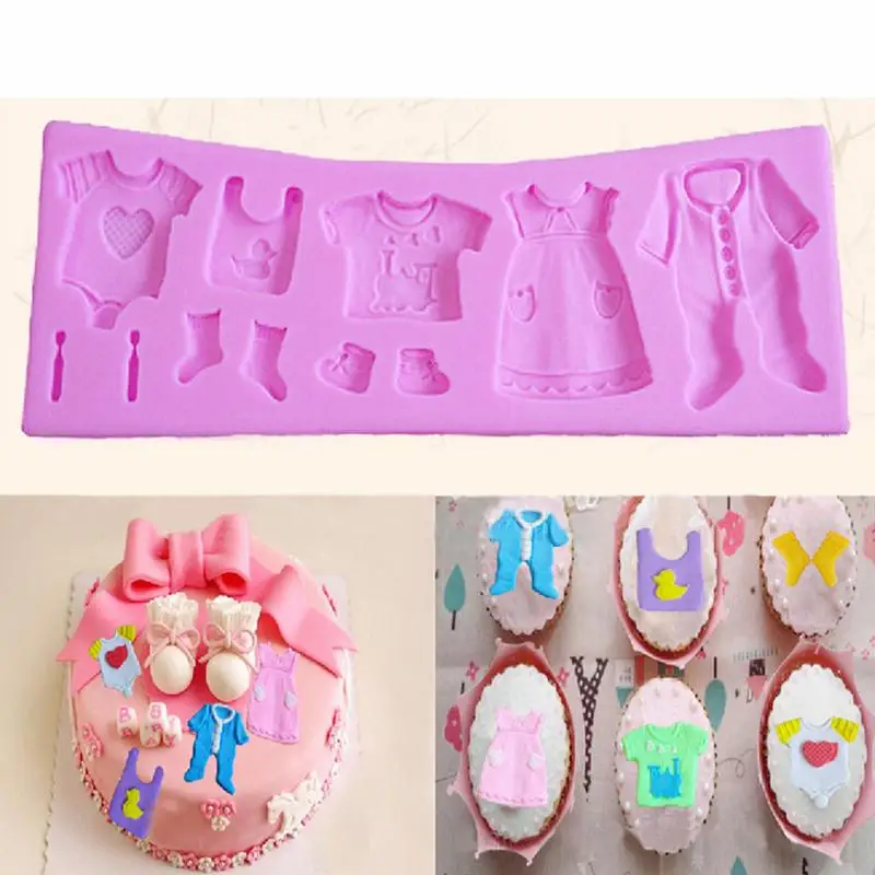 DIY одежда для малышей Детская Вечеринка дня рождения девочка мальчик силиконовый выпечки сахарная глазурь форма для торта