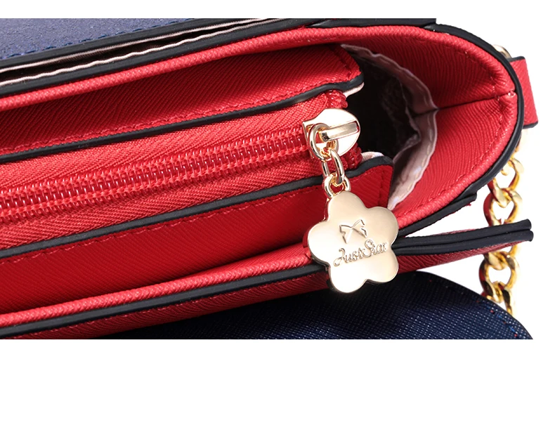 Just star women leather messenger bag 18