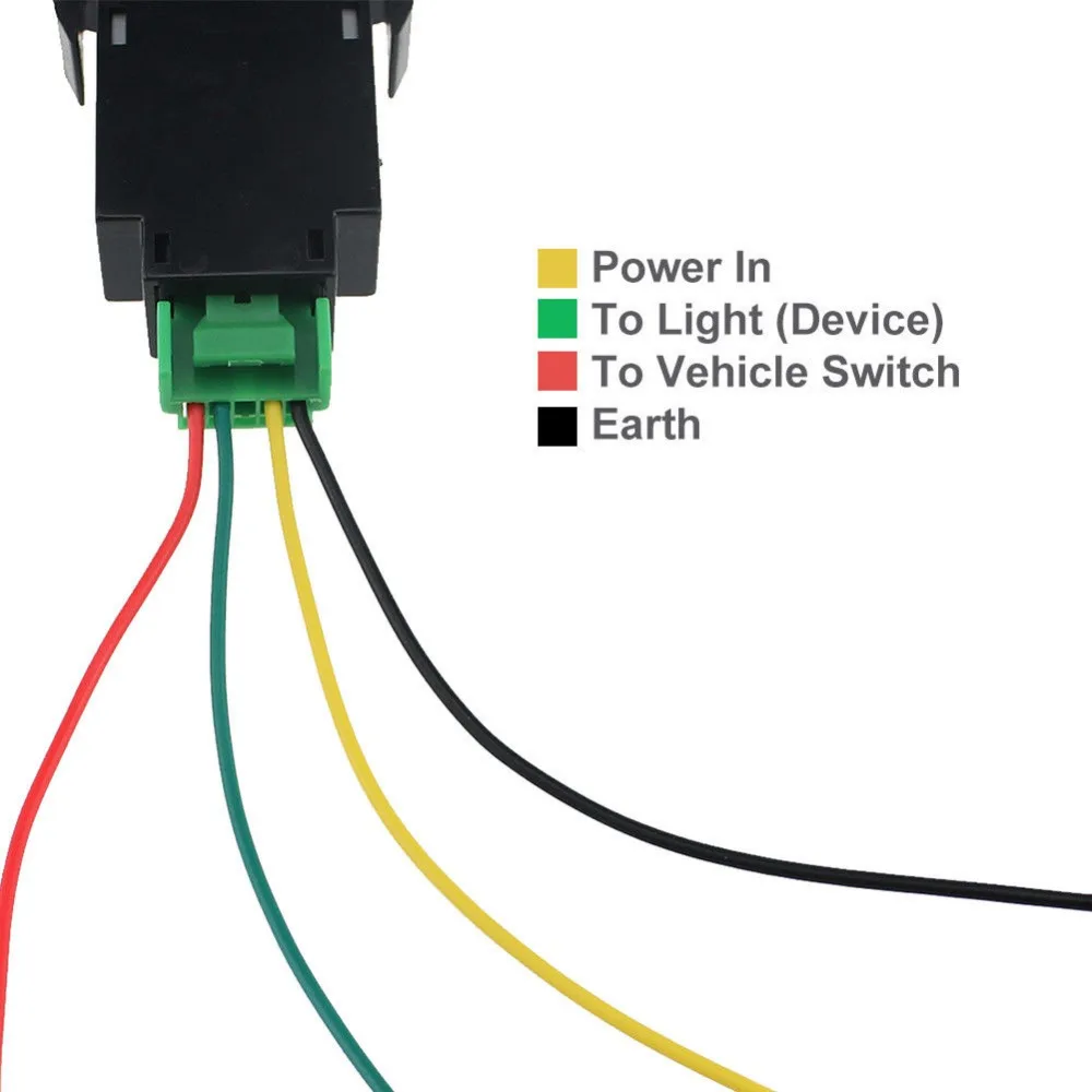 12 V-24 v кнопочный переключатель светодиодный символ OFF туман включение/выключение света переключатель блокировки для HILUX surf