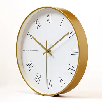 

12 Inch Wall Clock Nordic Household Mute Living Room Bedroom Minimalist Modern Decorative Wall Watch Quartz Round Clocks