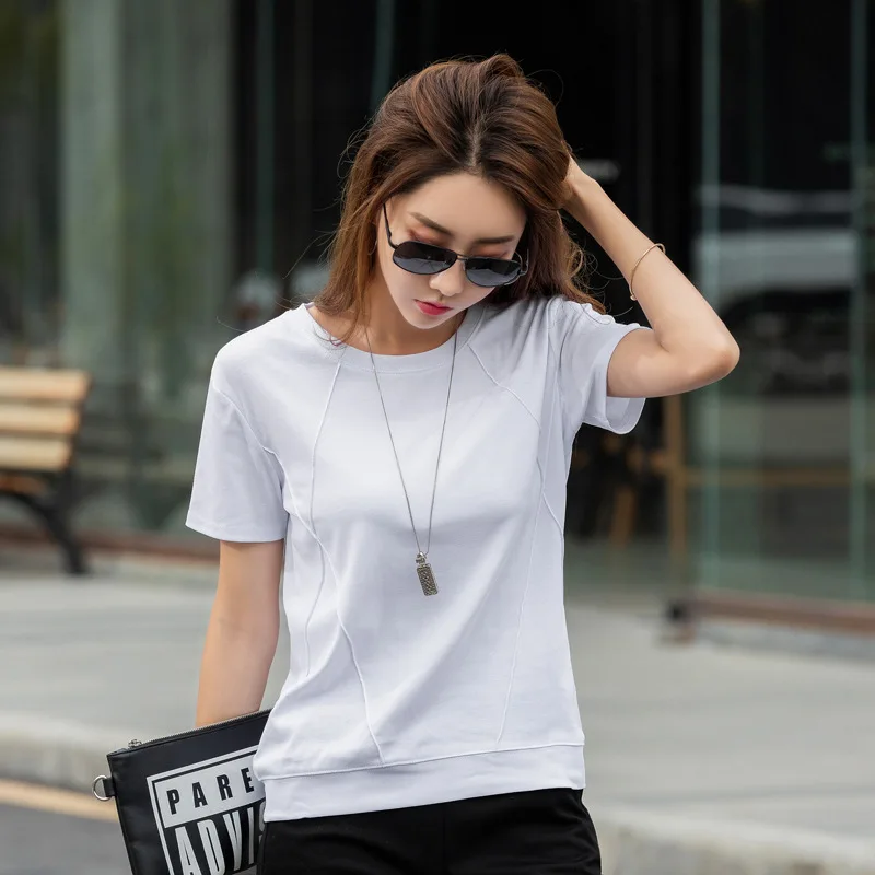 

T Shirts Female Soft Cotton Women Tops Tees Shirts loose fit shirt Summer 2019 Short Sleeve undershirt Ladies Tshirt harajuku