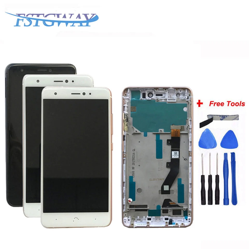 

FSTGWAY For BQ Aquaris X Pro LCD New Stock High Quality Display+Touch Screen digitizer For BQ X assembly with Frame