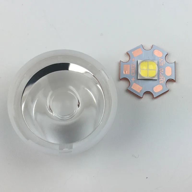 

Cree XHP70 White 3000K 4500K 6500K Led 6V/12V On 16MM/20MM Copper PCB+5 25 degree lens