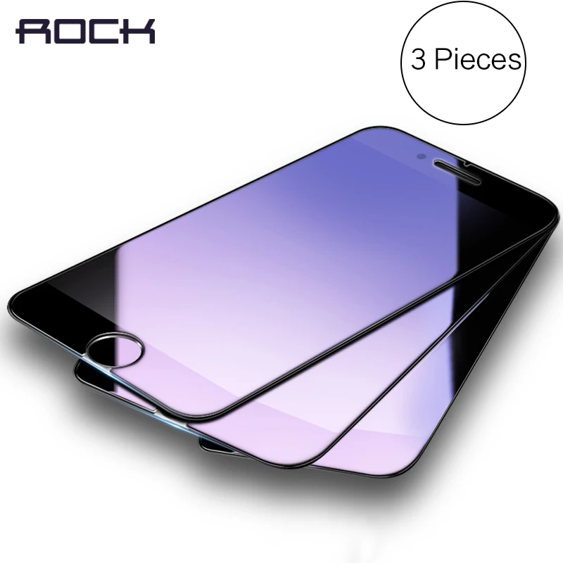 3 шт закаленное стекло для iPhone 6 7 plus ROCK Anti blue/High Clear Защитное экрана 6s