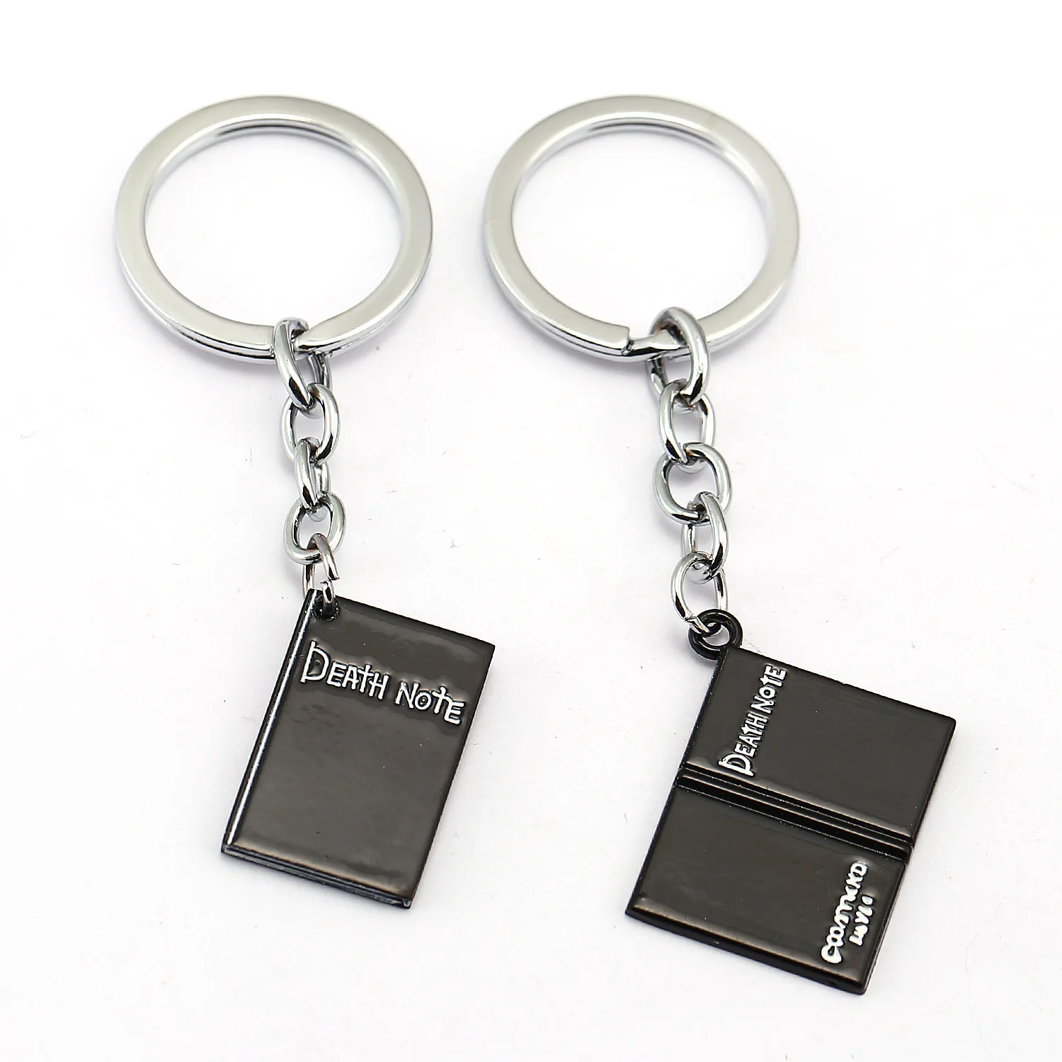 Japanese Anime keychains Death Note Lettering Black Notebook Keychain cosplay Theme Party Memorial Decoration Gifts keyring