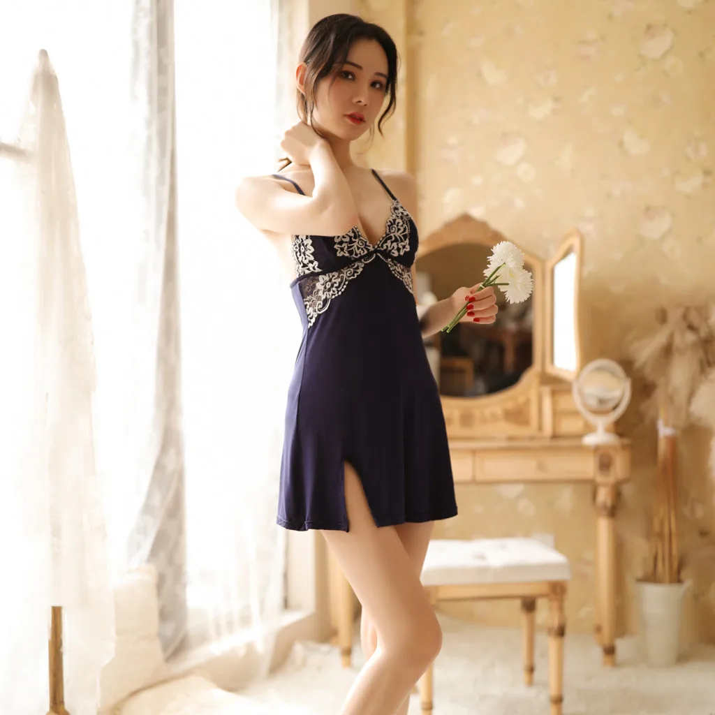 ZHDAOR новые летние женские Модные Sexy Модальные майки V шеи Соблазнительная завязка Uderwear рубашки пижамы N4