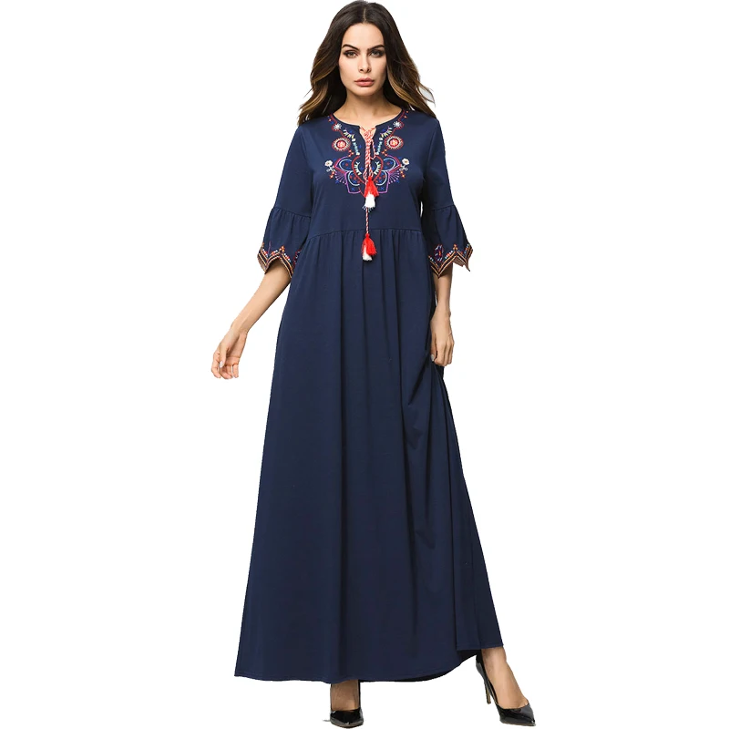 Летнее платье Абайи Турция мусульманский хиджаб Caftan Marocain Дубаи Оман Рамадана Elbise