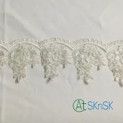 Популярные lace200yard/lot 11 см ширина белый кружевной отделкой DIY бусы леди платье швейная машина Bone вышивка кружево ленты доставка DHL