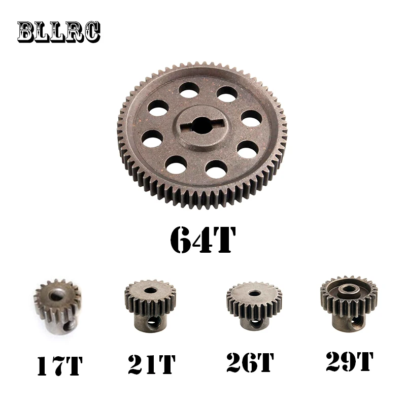 HSP RC 1//10 11184 /& 11181 Differential Metal Steel Main Gear 64T Motor Gear 21T