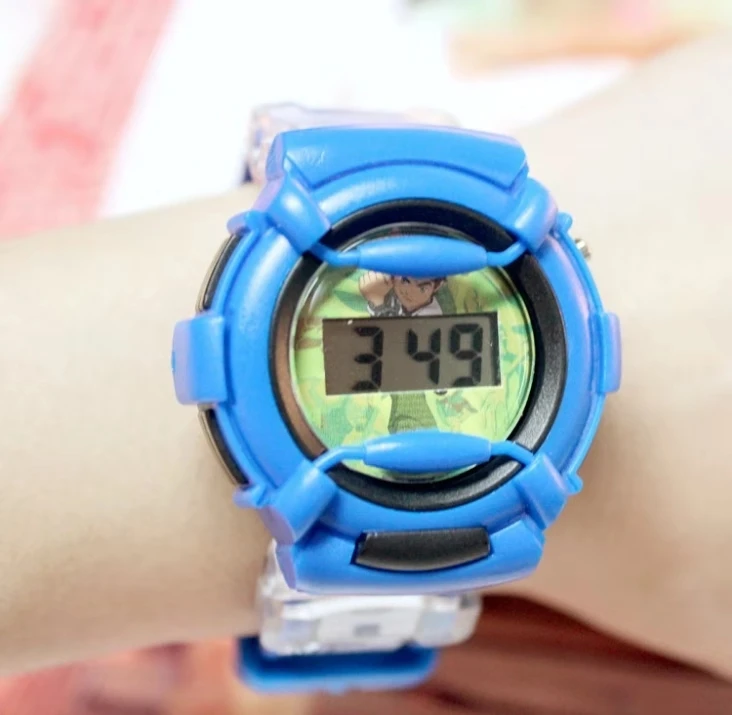 Силиконовые Милые красивые Мультяшные часы для отдыха, модные детские электронные часы ben10