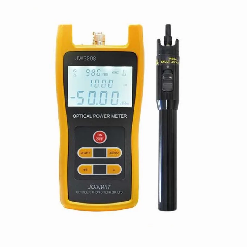 

JoinWit JW3208A Portable Optical Power Meter -70~+3dBm OPM and VFL 10mW JW3105A Fiber Optic Tester Pen Visual Fault Locator