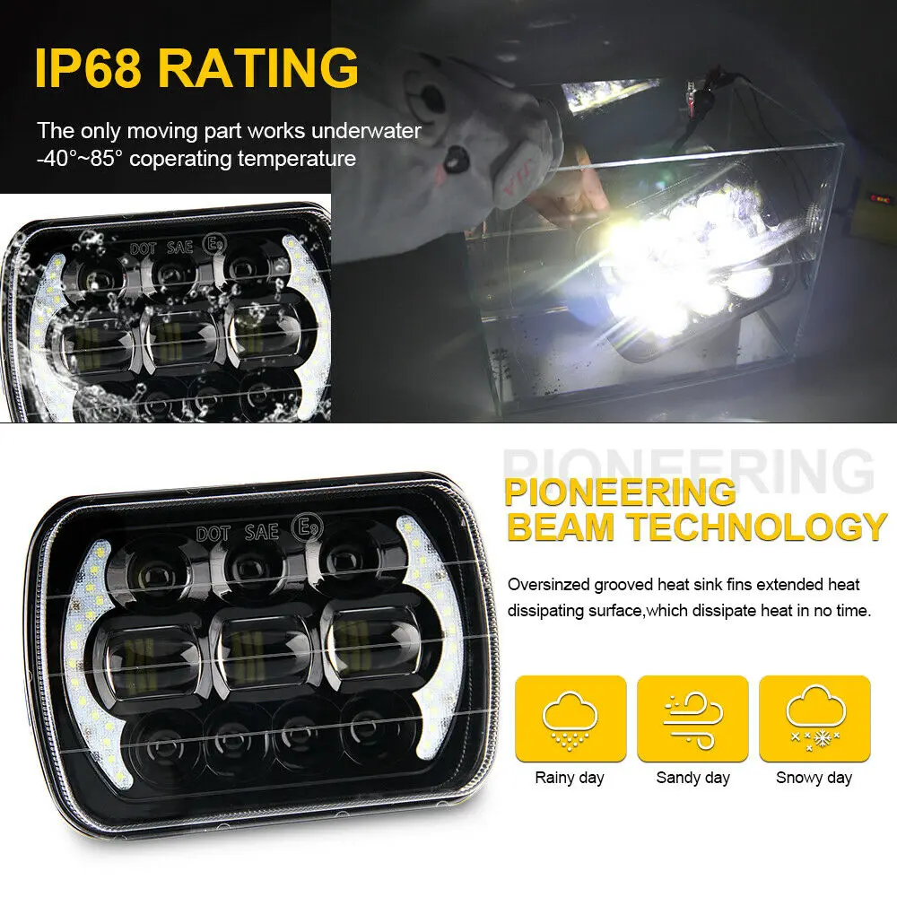 Светодиодный фонарь CO LIGHT 130 Вт 5X7 7X6 дюймов прямоугольный светодиодный морской