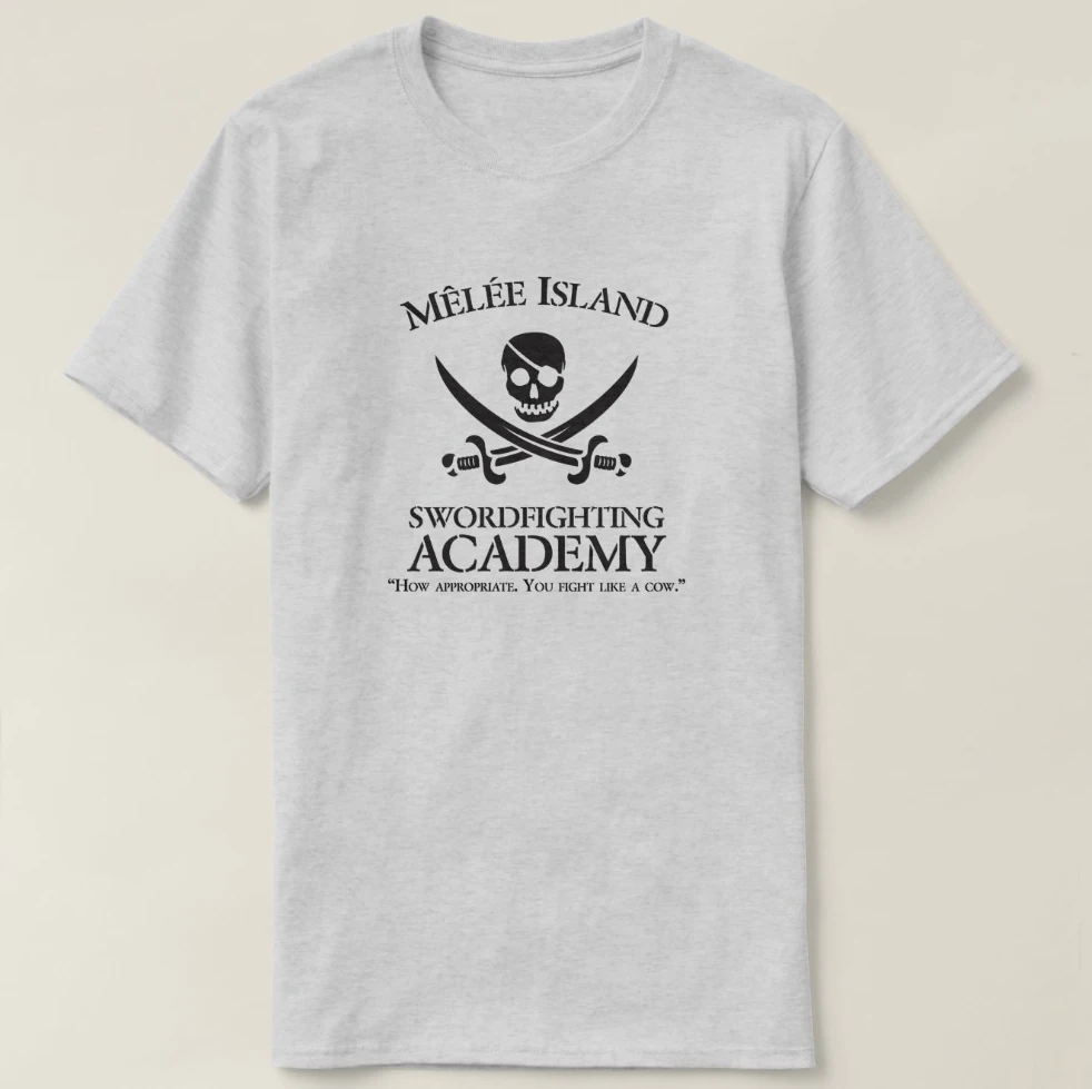 

Printed Men T Shirt Cotton Short Sleeve melee island monkey island swordfighting T-Shirt Women tshirt