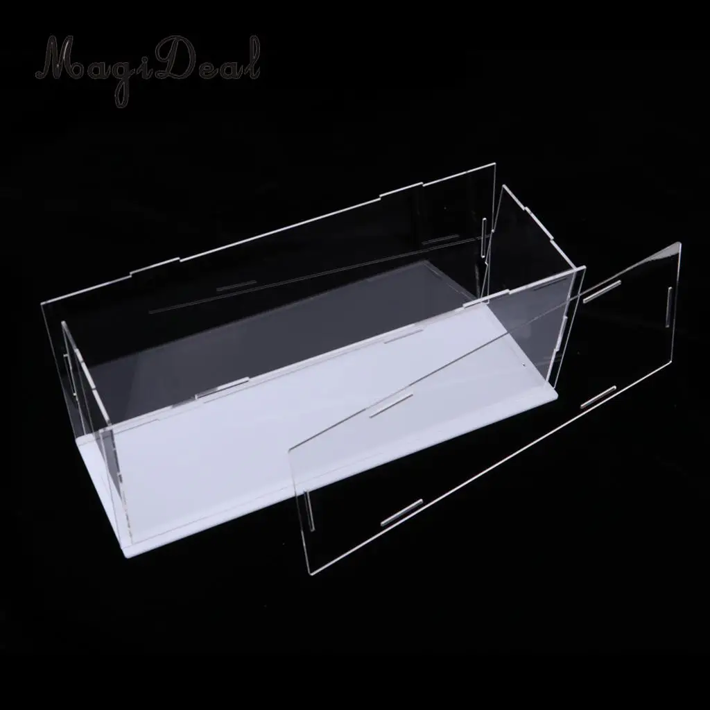 MagiDeal Modern Acrylic Toy Display Show Case Dustproof Box Ornament Protection Tool 28x8x11cm