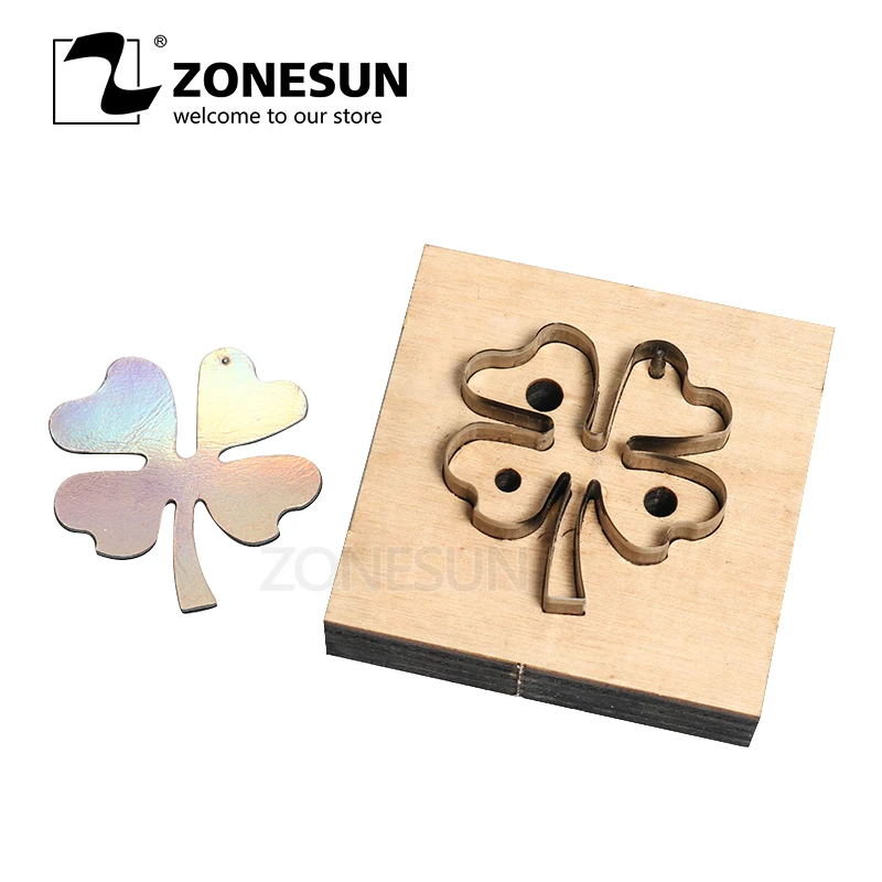 

ZONESUN Clover Leather Cutting Die Papercraft Paper Art Leather Decoration Tool For Die Cutting Machine Diy Handicraft Cutter