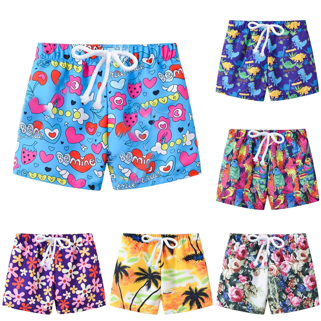 Модный летний купальный костюм для маленьких мальчиков с принтом; Пляжные штаны; повседневные короткие штаны; Лидер продаж; ; W#5