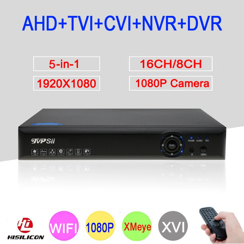 

Blue-Ray 1080P 2MP Full HD Xmeye Hi3531A 16CH/8CH 6 in 1 WIFI Coaxial Hybrid Onvif CVI TVI IP NVR AHD CCTV DVR Free Shipping