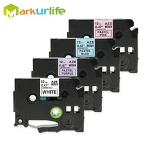 Совместимость для лента PTouch 12 мм 0,47 дюйма стандартная ламинированная пленка TZ TZe лента для маркировки для Brother этикетировщик PT-H100 PT-H110 PT-D200