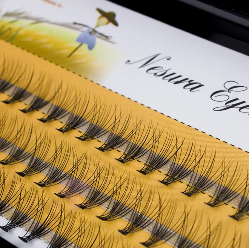 1 Trays Natural Long Black Individual False Eyelashes Eye Lash Extension Makeup Tool 60 Knots 6 5