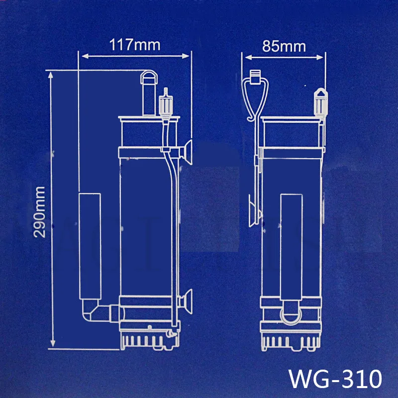 Boyu фильтр WG308 WG310 сепаратор белка для 80-120L Nano морской аквариум с рыбами бак сепаратор белка