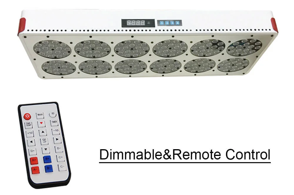 Новый полный спектр растут свет Apollo 12 затемнения дистанционного управления с 180x3W высокой эффективности растут светодиодный. Поставка