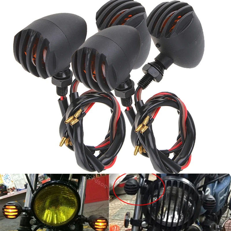4Pcs/Lot Motorcycle Turn Signal Indicator Light For Harley Davidson