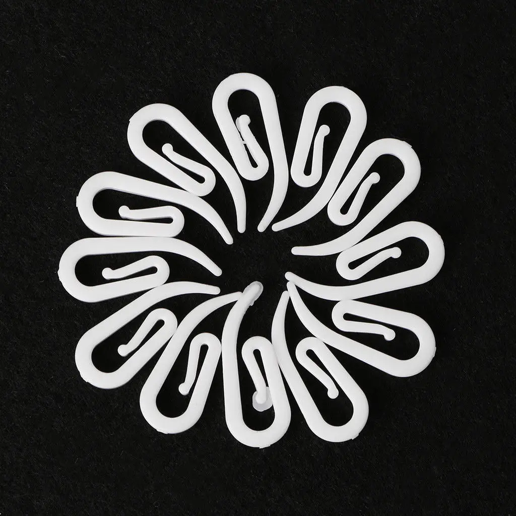 100Pcs Plastic Hanging Curtain Hooks Rings Hanger For Car Caravan Home