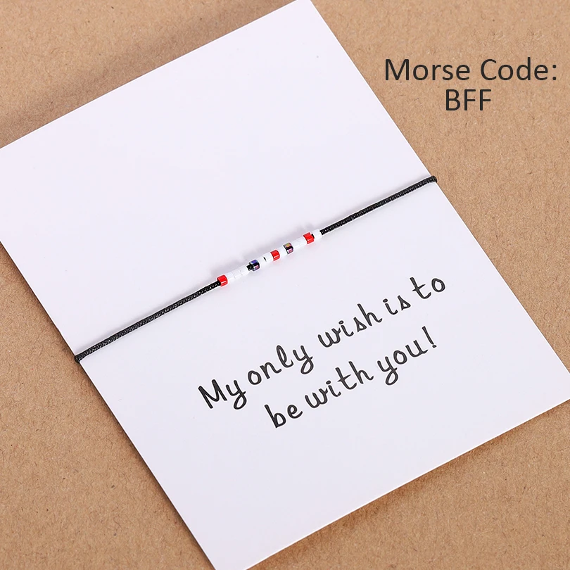 Браслет G.YCX Pulseras Miyuki Morse с надписью Love Wish Card подходящие браслеты для пар подарок