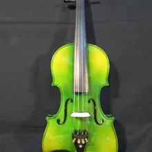 Профессиональный зеленый цвета Электрический и акустическая скрипка 4/4#8566