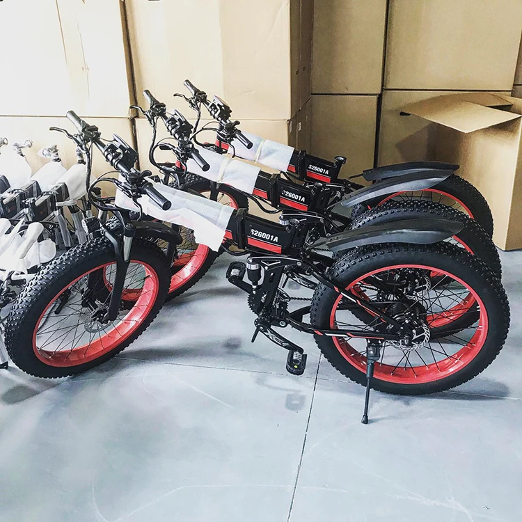 Clearance YQS 1000W Snow ebike Beach Electric bicycle 26 inch 48V  lithium motor bike 21