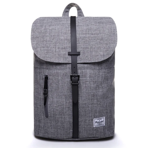 Bodachel, женский рюкзак, стильный, Оксфорд, 14 дюймов, для ноутбука, рюкзаки, рюкзак, водонепроницаемый, высокое качество, рюкзак-ведро, Rugzak, для путешествий - Цвет: Серый