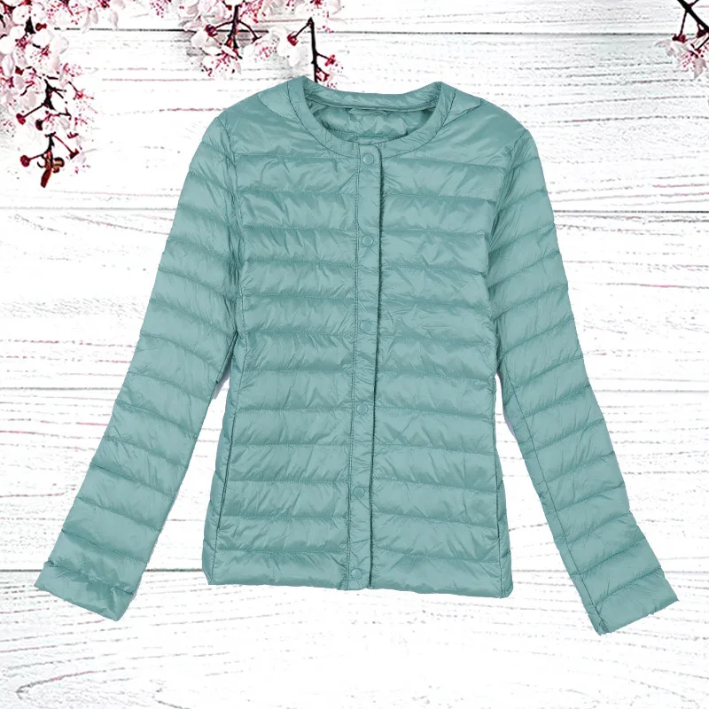 S~3XL 2018 New Autumn Winter Women Duck Downs Jacket Slim Parkas Ladies Coat Short O-Neck Plus Size Ultra Light Outerwear LJ0317 | Женская