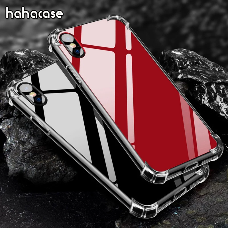

Mirror Air Cushion Protect Reflect Case For iPhone XS Max XR X 8 7 6 6S Plus Luxury Hard Acrylic Back + Clear Soft TPU Cover
