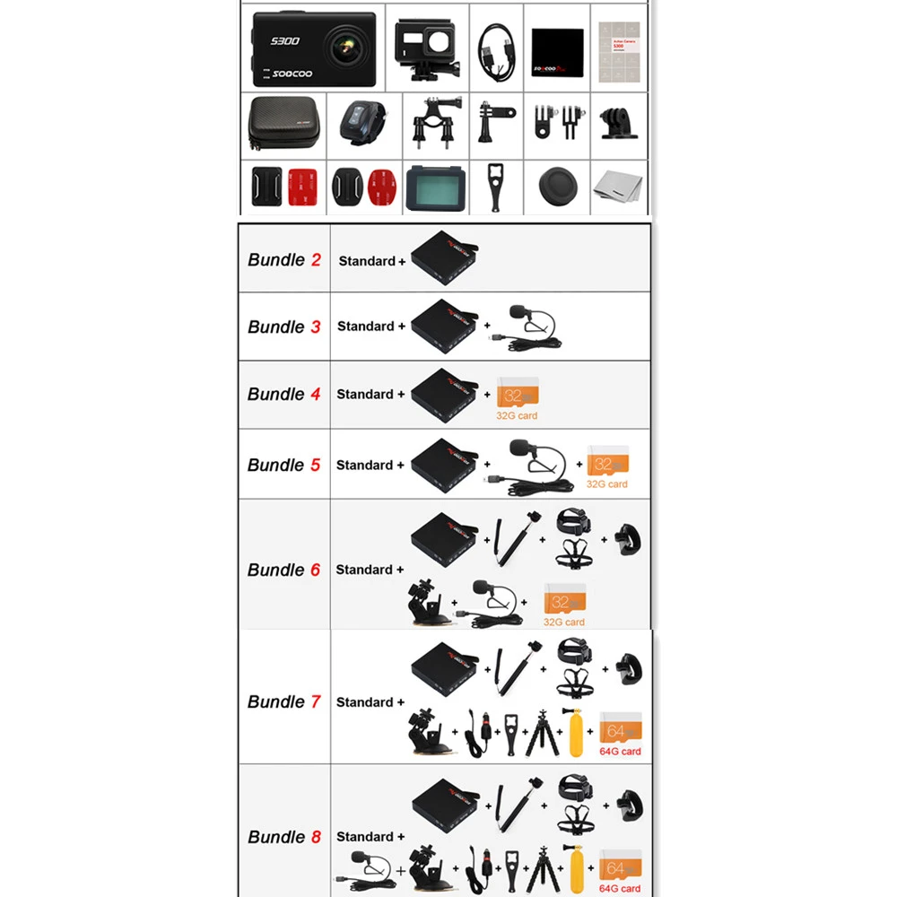 Soocoo S300 action camera 4k 30FPS 2.35