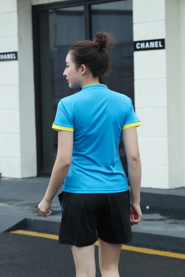 Новая рубашка для бадминтона/костюм для тенниса Мужская дышащая футболка быстросохнущая Спортивная одежда для игры в настольный теннис, футболка шорты