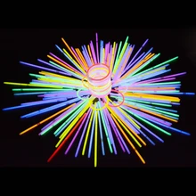 100 шт разноцветные светящиеся палочки красочные световые палочки вечерние флуоресцентные ожерелья Браслет концертные Принадлежности Декор