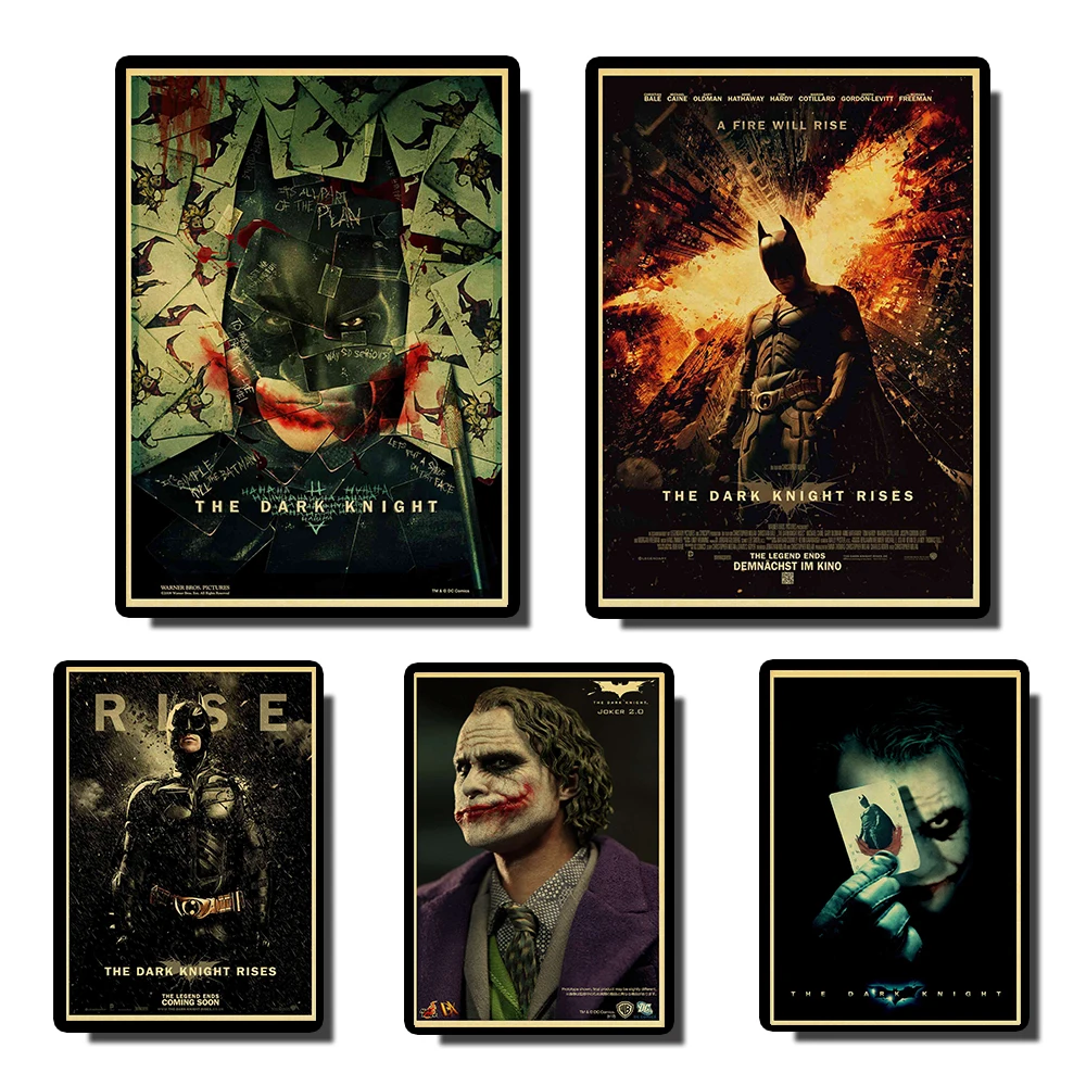 

DC Comics BatmanVintage poster Movie Retro High Quality wall decor tableau mural For Living Room Home Decoration coffee bar