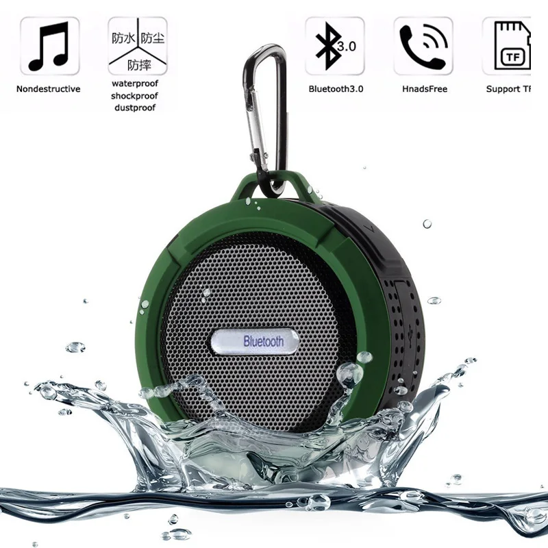 Дешевый Портативный Мини Bluetooth динамик водостойкий наружный душевой звуковой ящик беспроводной автомобильный сабвуфер громкий динамик пылезащитн...